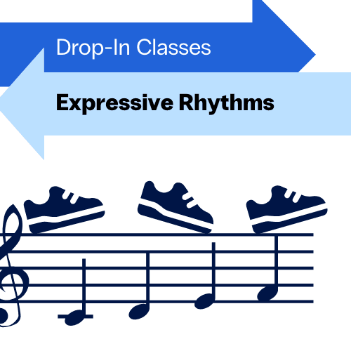 Graphic showing three sneakers playfully hopping across a musical ledger line