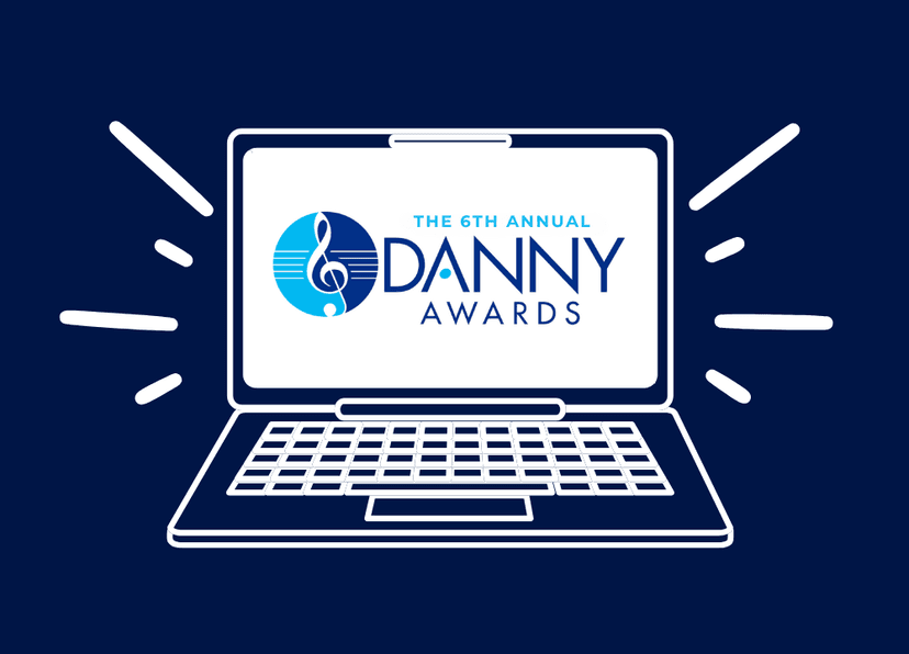 Laptop with the Danny Awards logo on the screen