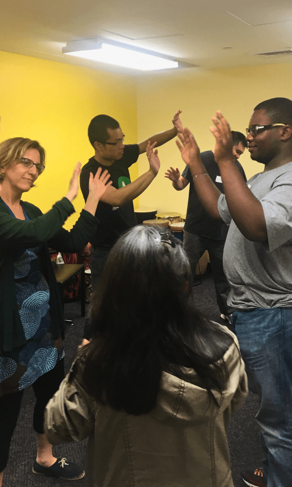 Visitors for disability awareness volunteer