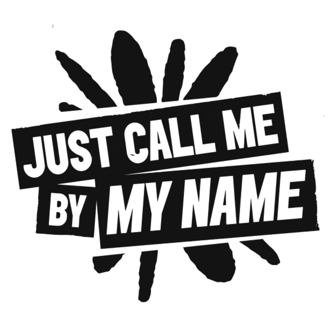 Black and white label logo