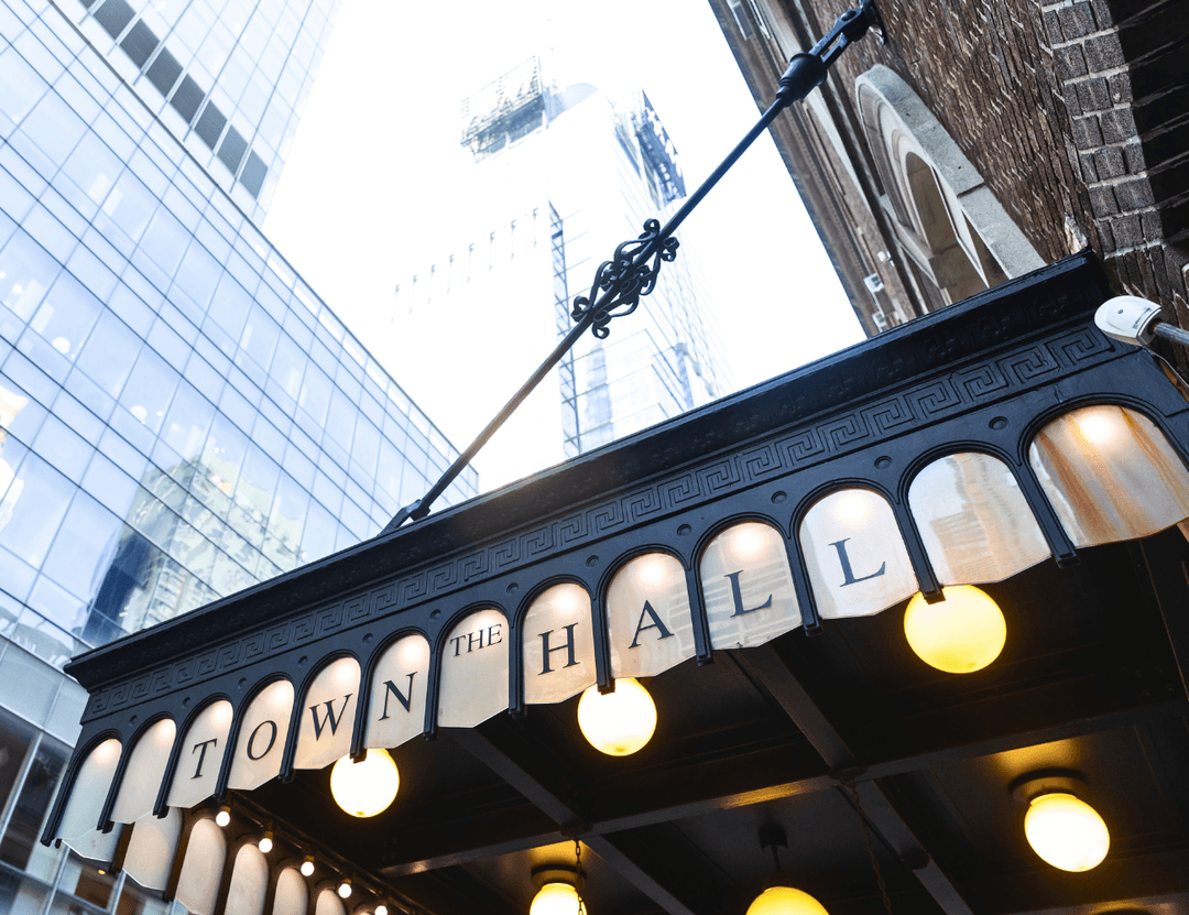 Photo of the town hall marquee