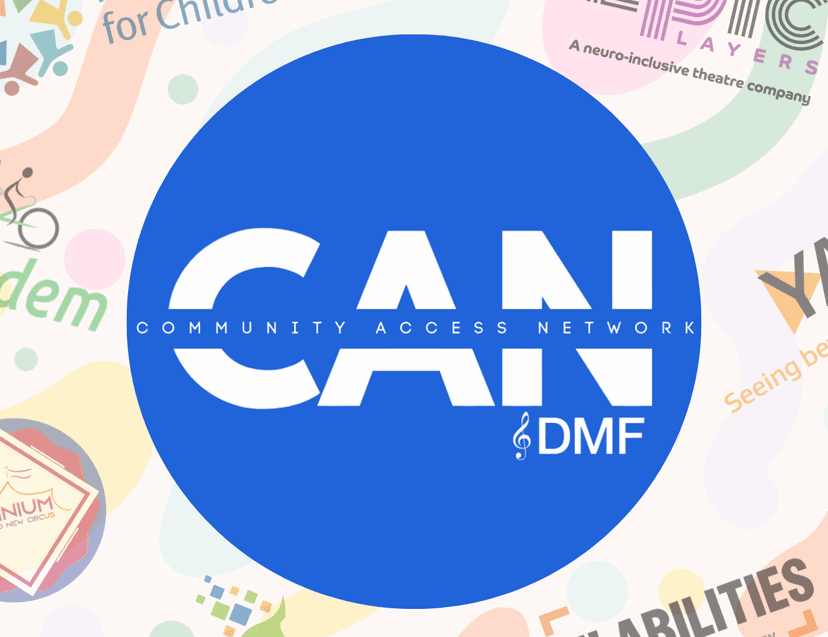 CAN logo with member logos behind it