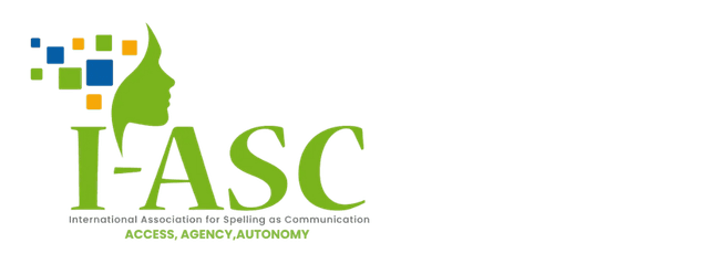 Logo for I-ASC, featuring text below that reads "International Association for Spelling as Communication. Access, Agency, Autonomy"