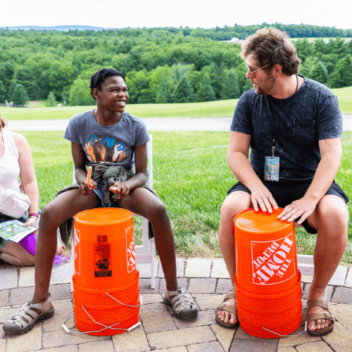 Photo of the drum circle at Hello Inclusion