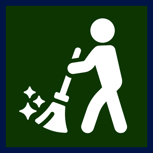 Graphic of a person sweeping
