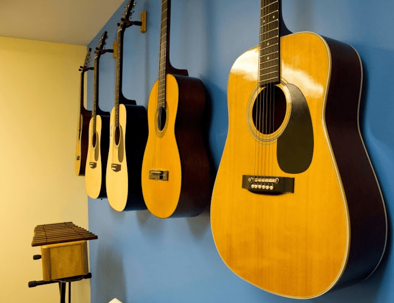 Guitars on the wall