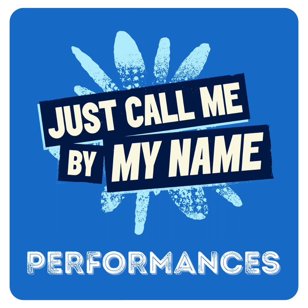 Image of the Just Call Me By My Name logo, with concert text underneath 
